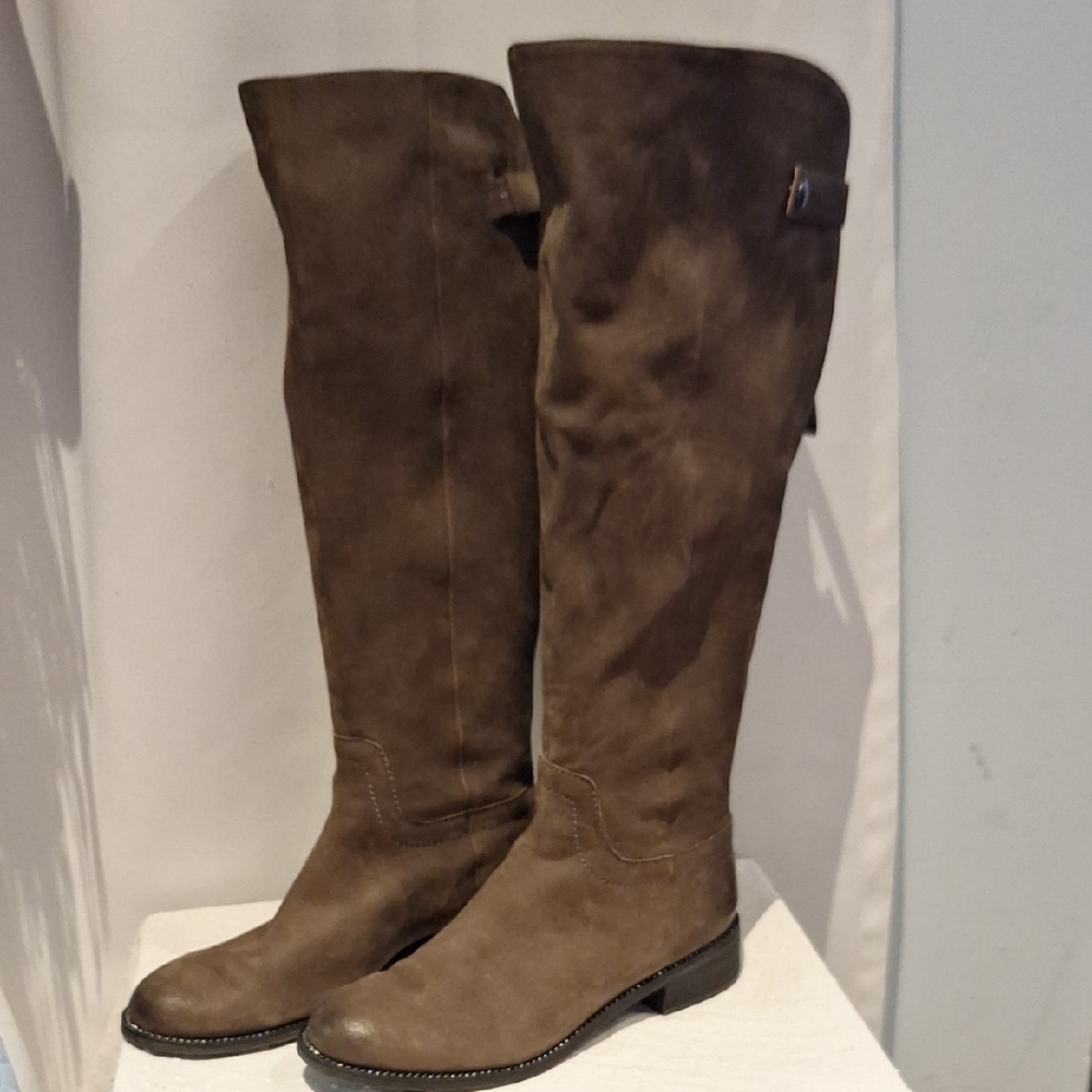 Franco Sarto Brenna Over the Knee Brown Boots Taupe Size 9